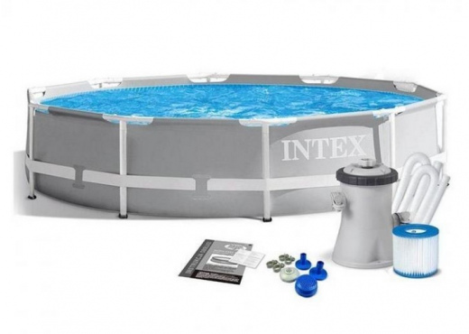 Каркасный бассейн Intex 305 x 76см с фильтр-насосом 2000 л/ч, арт. 26702 (Более мощный насос!)
